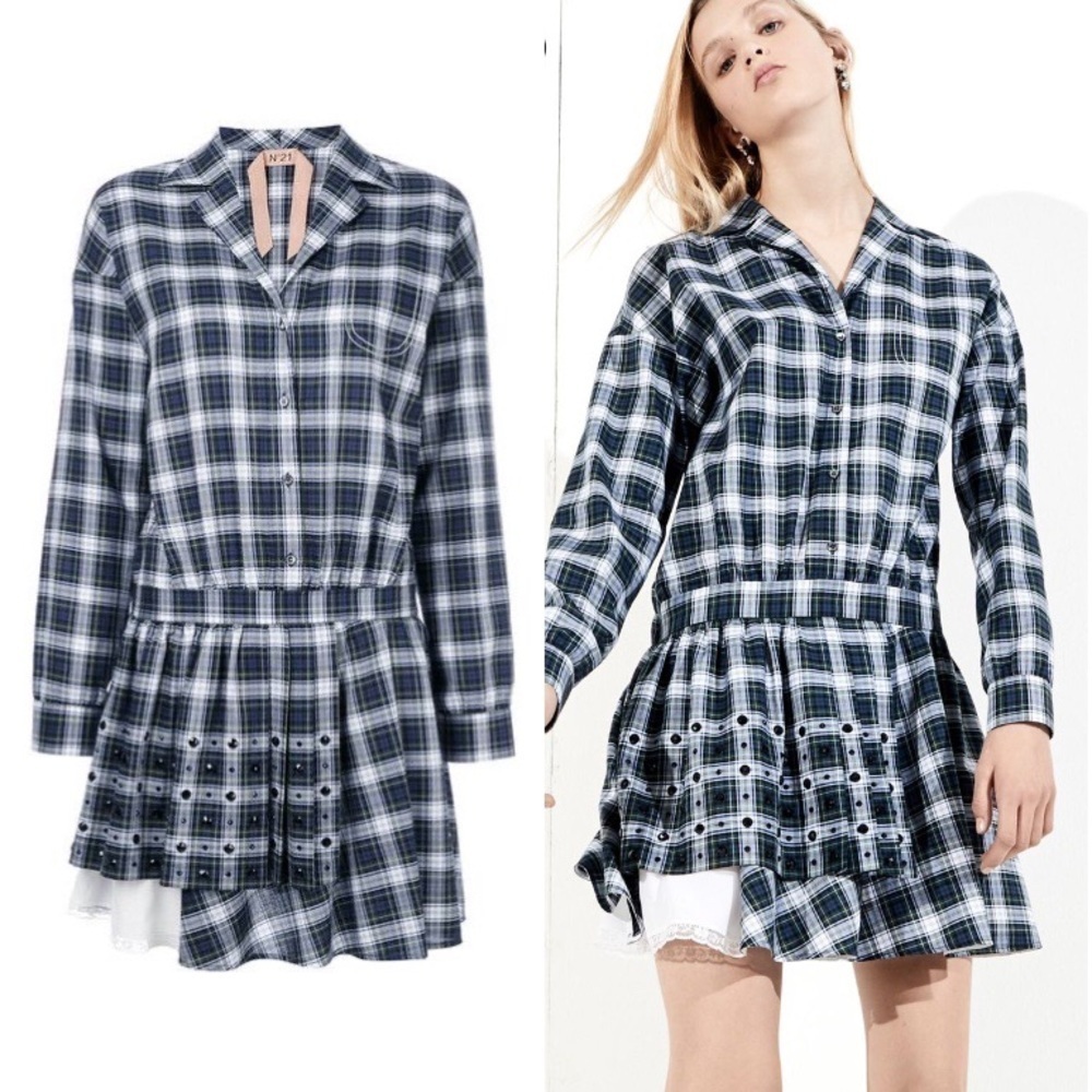 N°21  Tartan Shirt Dress​​​​